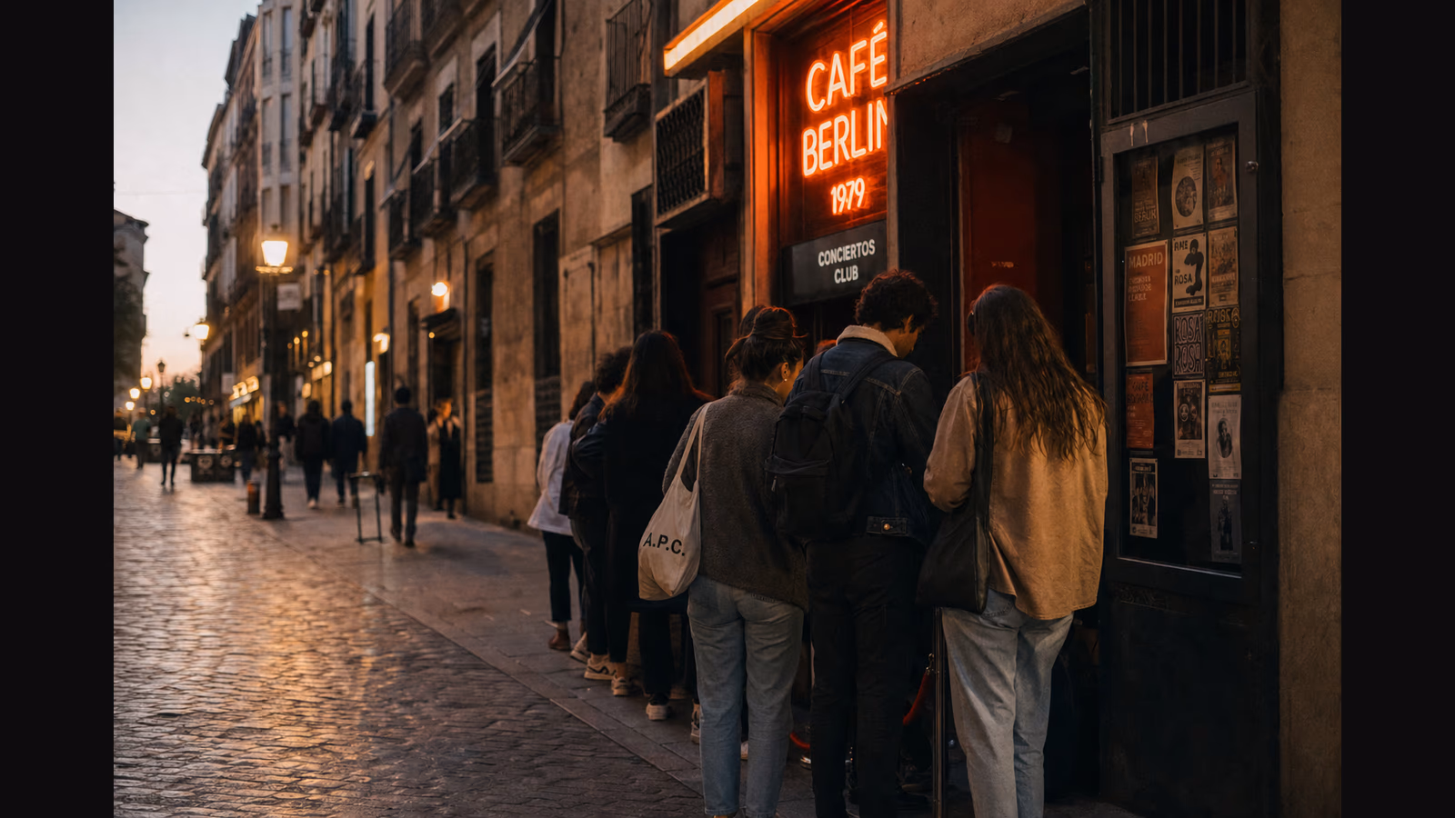Music Day celebration at Matadero Madrid with illuminated stage and audience
