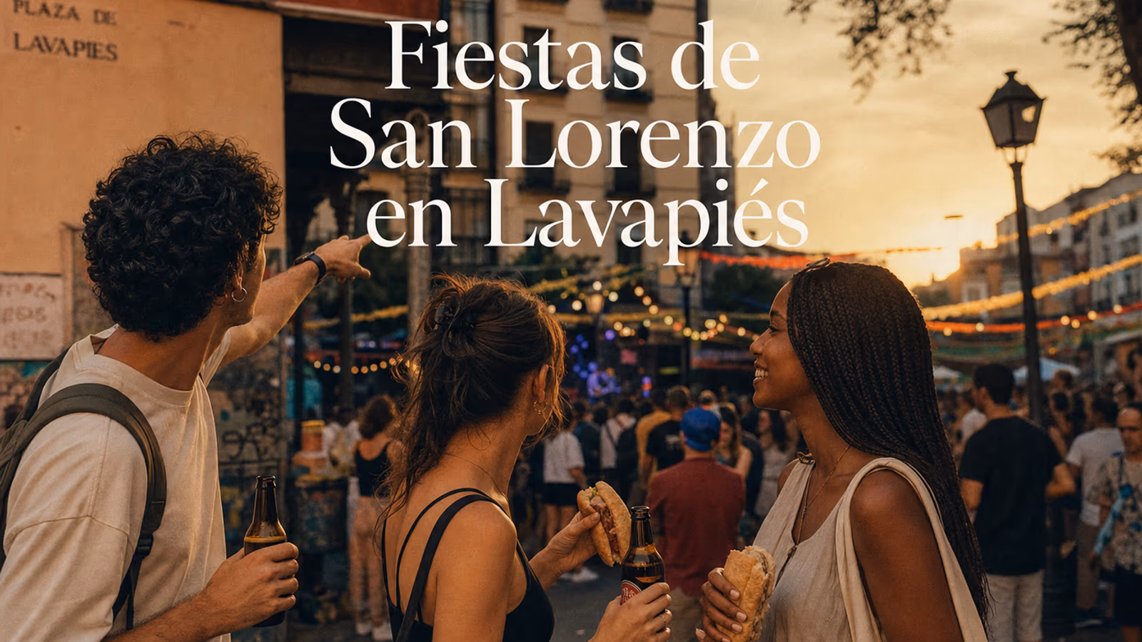 San Lorenzo festivities in Lavapiés with concerts and verbenas