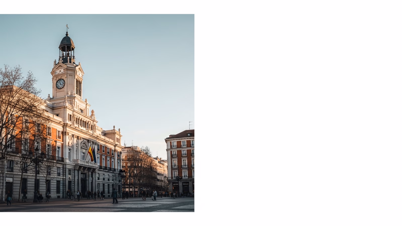 View of Puerta del Sol and Plaza Mayor in Madrid