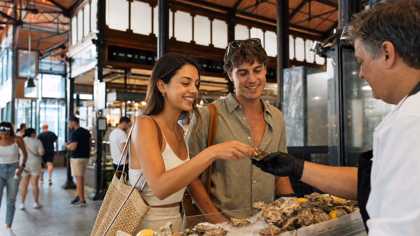 Variety of dishes at Mercado de San Miguel