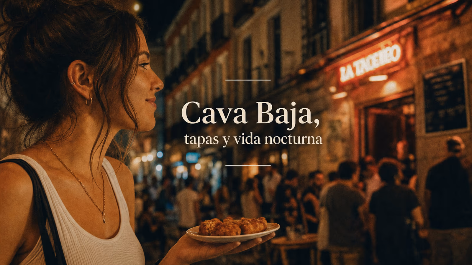 Bares y tapas en la calle Cava Baja, Madrid